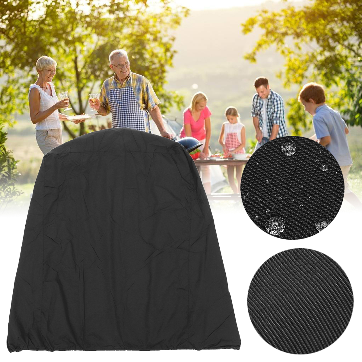 Suitable Heavy Duty Black Waterproof Protective BBQ Cover To Fit Azuma Barrel Barbecue. 