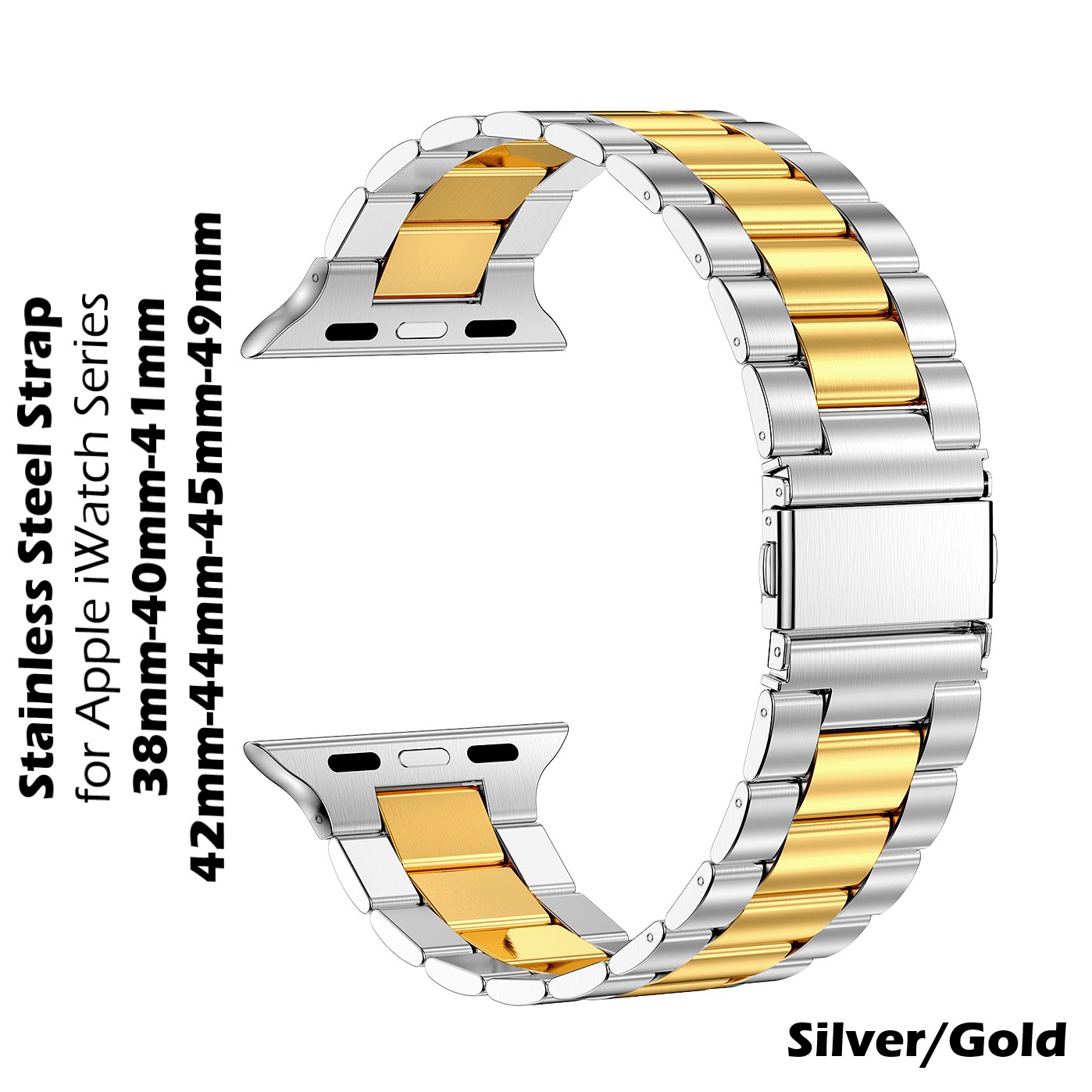 Band for Apple Watch Stainless Steel 38mm 40mm 41mm & 42mm 44mm 45mm 49mm Strap for Apple iWatch Series Ultra 8/7/6/5/4/3/2/1. 