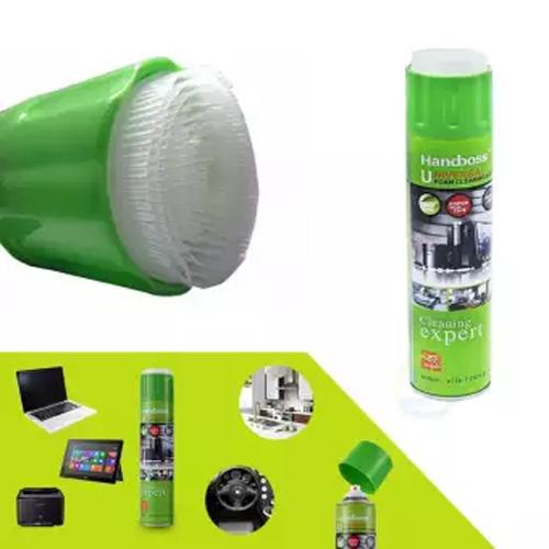 Handboss Universal Foam Cleaner With Brush Leather Fabric Cleaner Car Interior Dashboard Home Sofa Computer Laptop TV Water-free Cleaning Agent 650ml. 