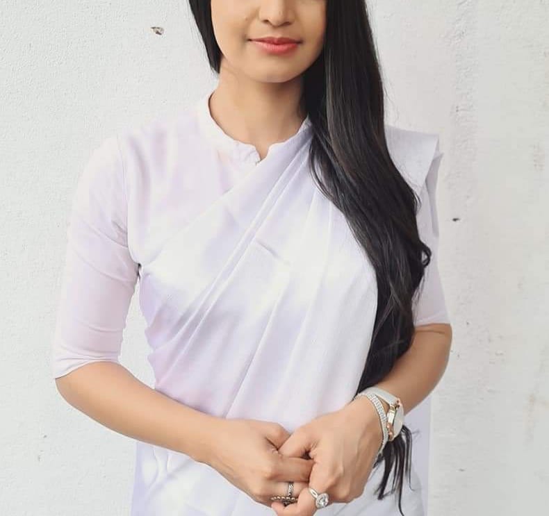 New Beautyful white saree. 
