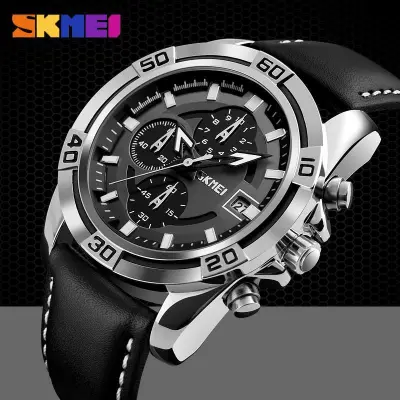 Skmei best sale leather watches