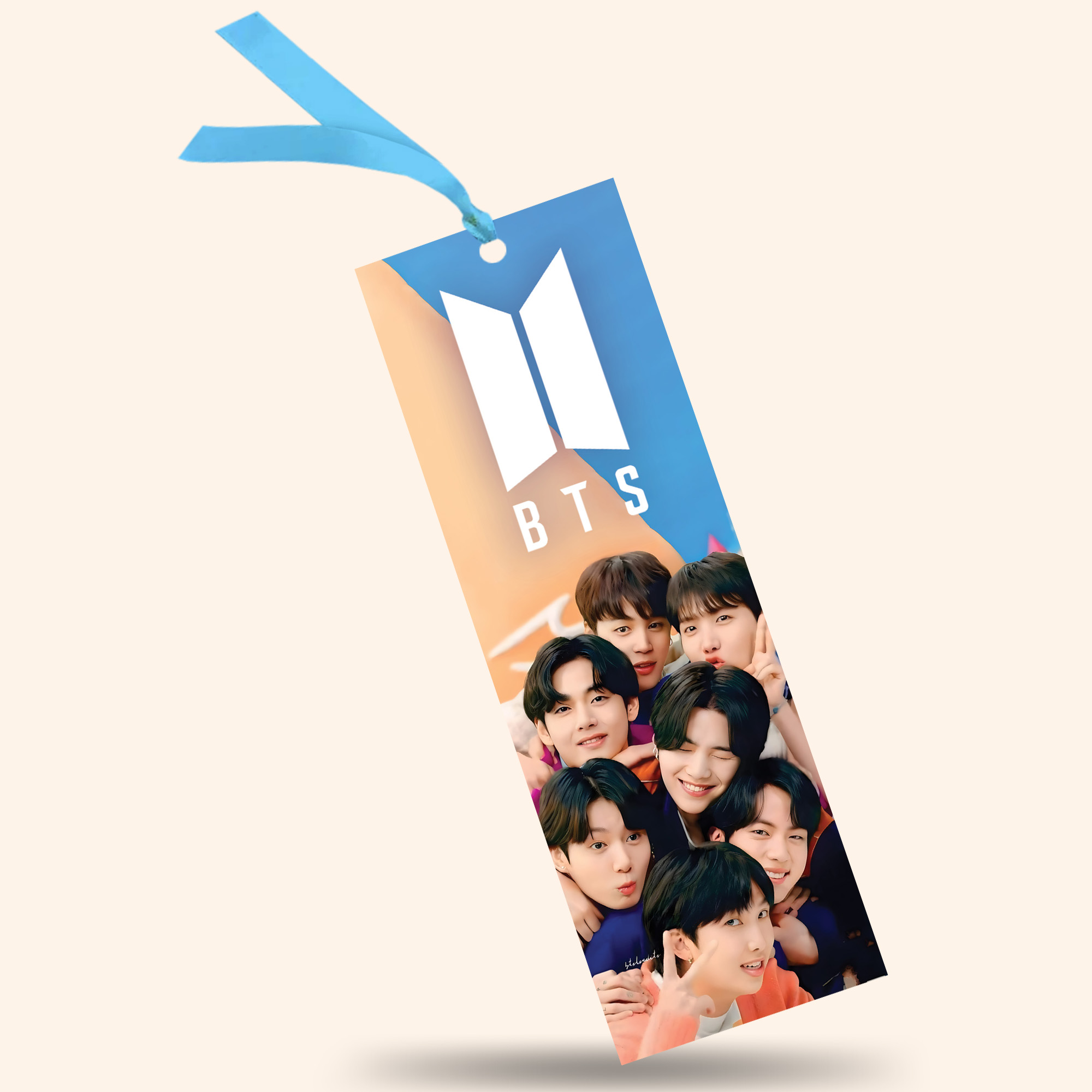 BTS Group Selfie Bookmark | 2x6 Inch | Vibrant K-Pop Bookmark with