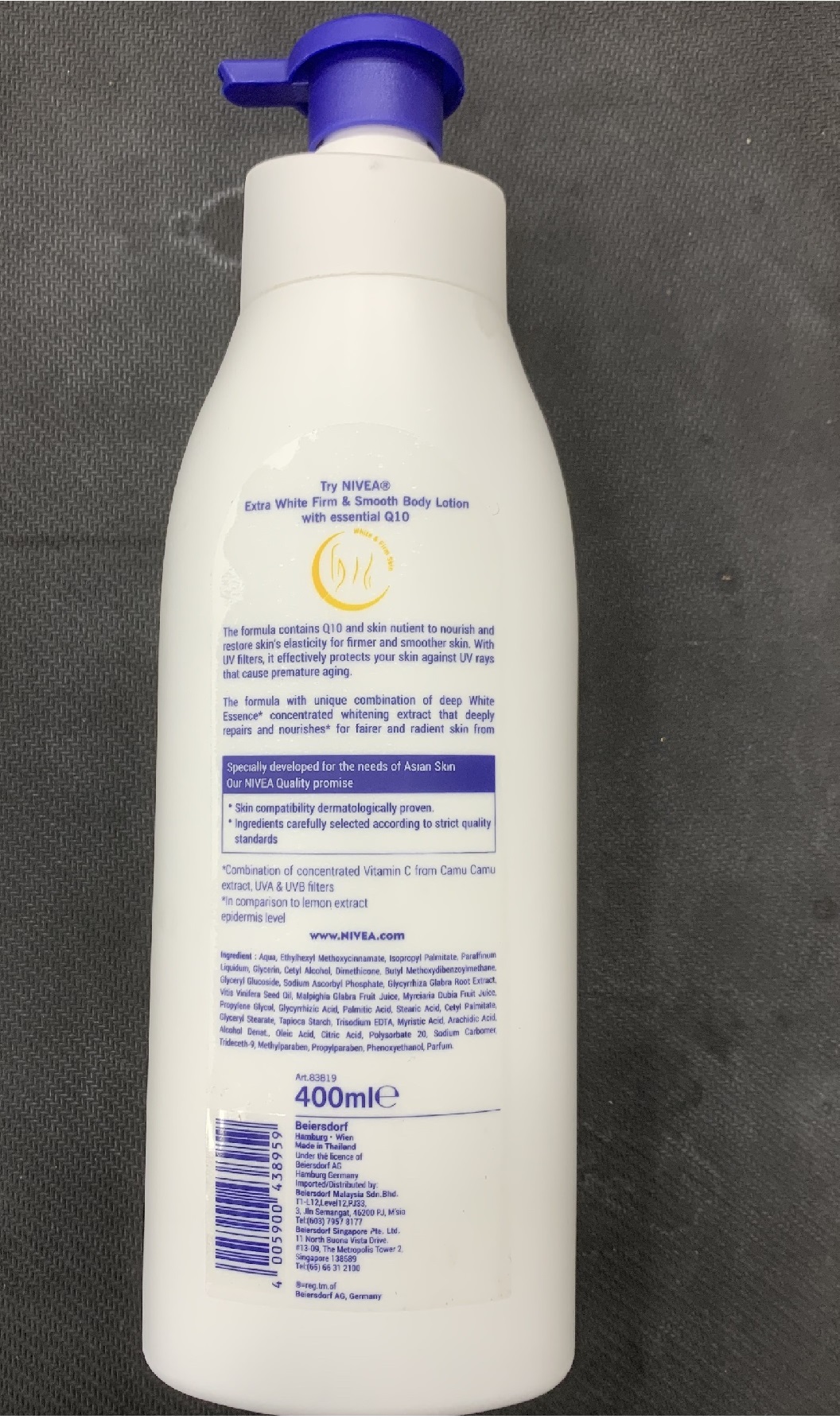 NIVEA Extra White Firm & Smooth Q10 Lotion 400Ml. 