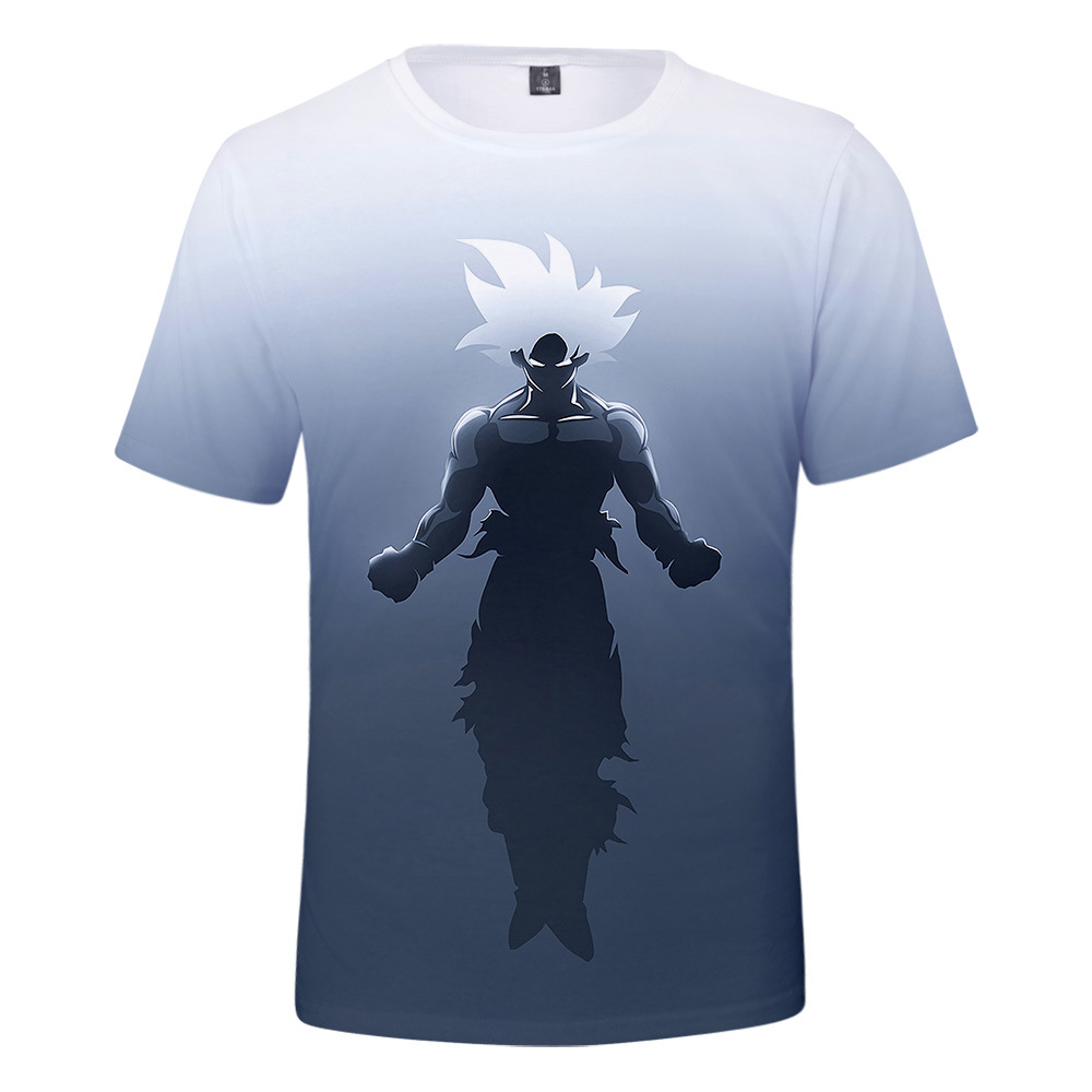 Dragon Ball Super Saiyan Goku Oversize T Shirts Men Women Kids Breathable Jersey Clothes Short Sleeve T-shirt White Black Orange