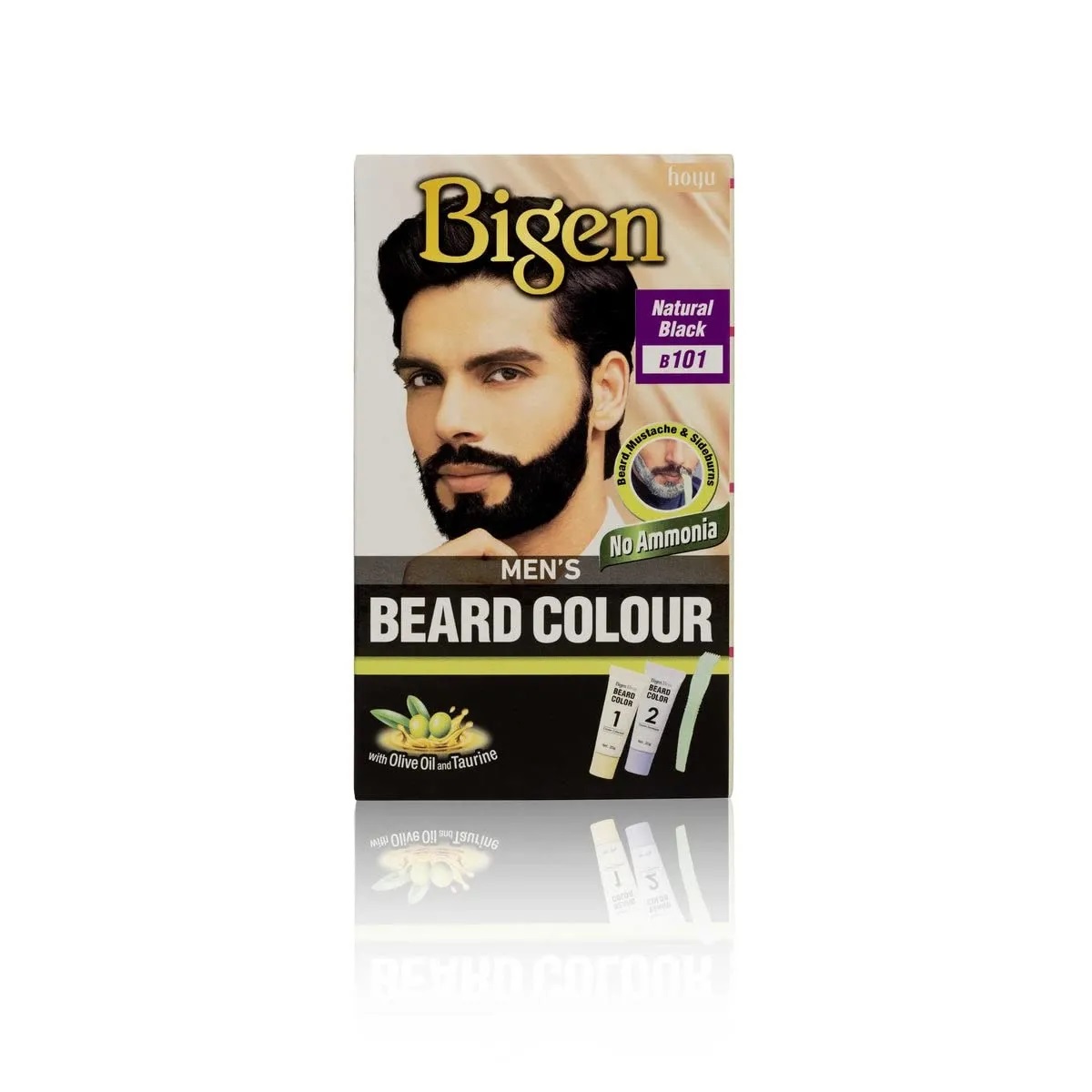 Bigen Men's Beard Color, Natural Black B101
