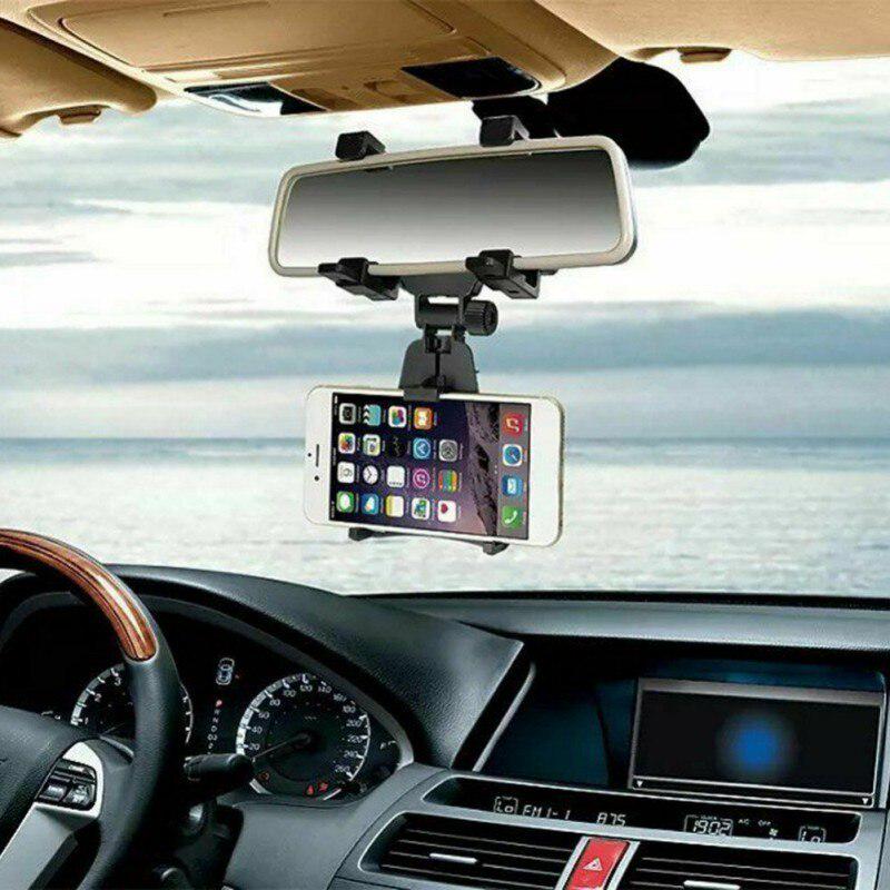 Universal Car Rear View Mirror Mount Phone Holder Firm Smartphone Stand Cradle