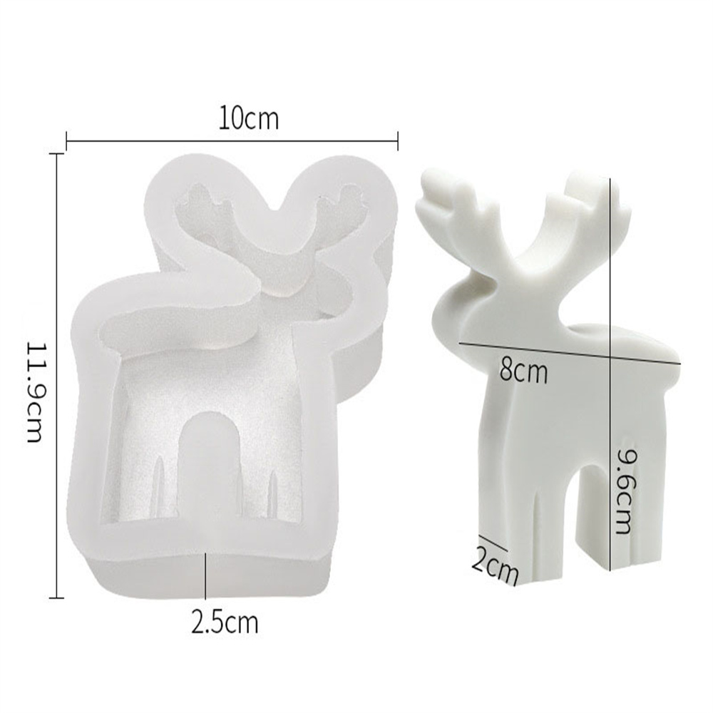 Christmas Tree Candle Mold DIY Ginger Bread Man Snowman Candle Making Chocolate Soap Resin Mold Silicone Mold For Candle Making. 
