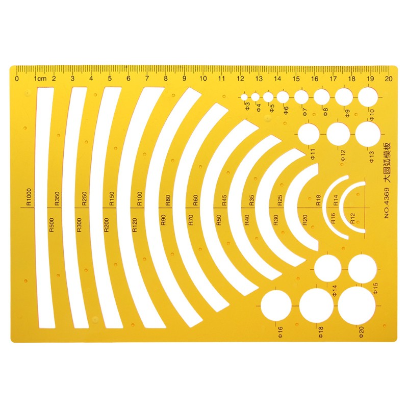 Professional Architectural Template Ruler Drawing Stencil Measuring Tool Student. 