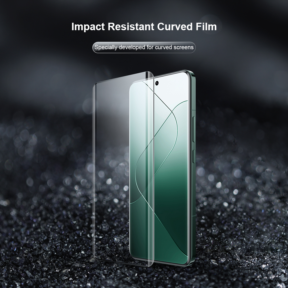 Nillkin 2 Pcs Full Glued Plastic Film for Xiaomi 14 Pro Screen Protection Curved Special PMMA Material Screen Explosion - Proof Protective Plastic Film. 