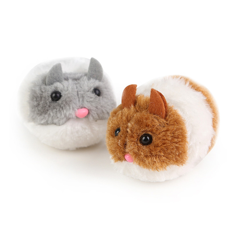 1 PCs Realistic Lifelike Plush Mouse Running Rat Toy for Interactive Play with Cats and Dogs. 