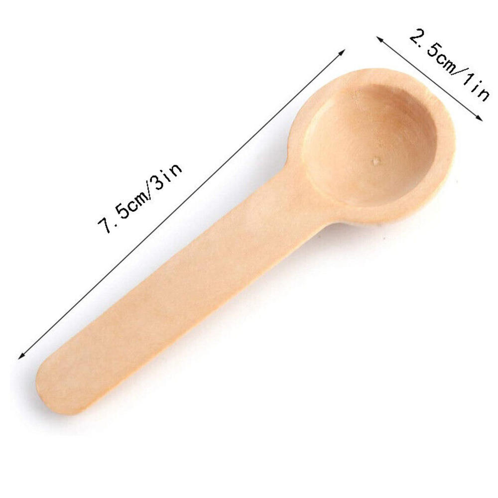 Mini Wooden Spoons Kitchen Spice Spoon Small Short Condiment Spoons Tea Spoon Salt Spoon Makeup Spoon. 