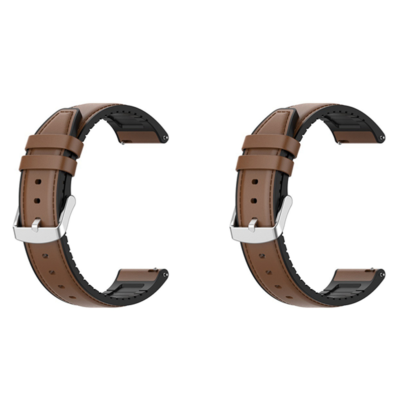 2X Leather Watchband Strap for Huawei Watch GT2 Pro Bracelet Band 22mm Wristband for Huawei WATCH Gt 2 Pro Brown
