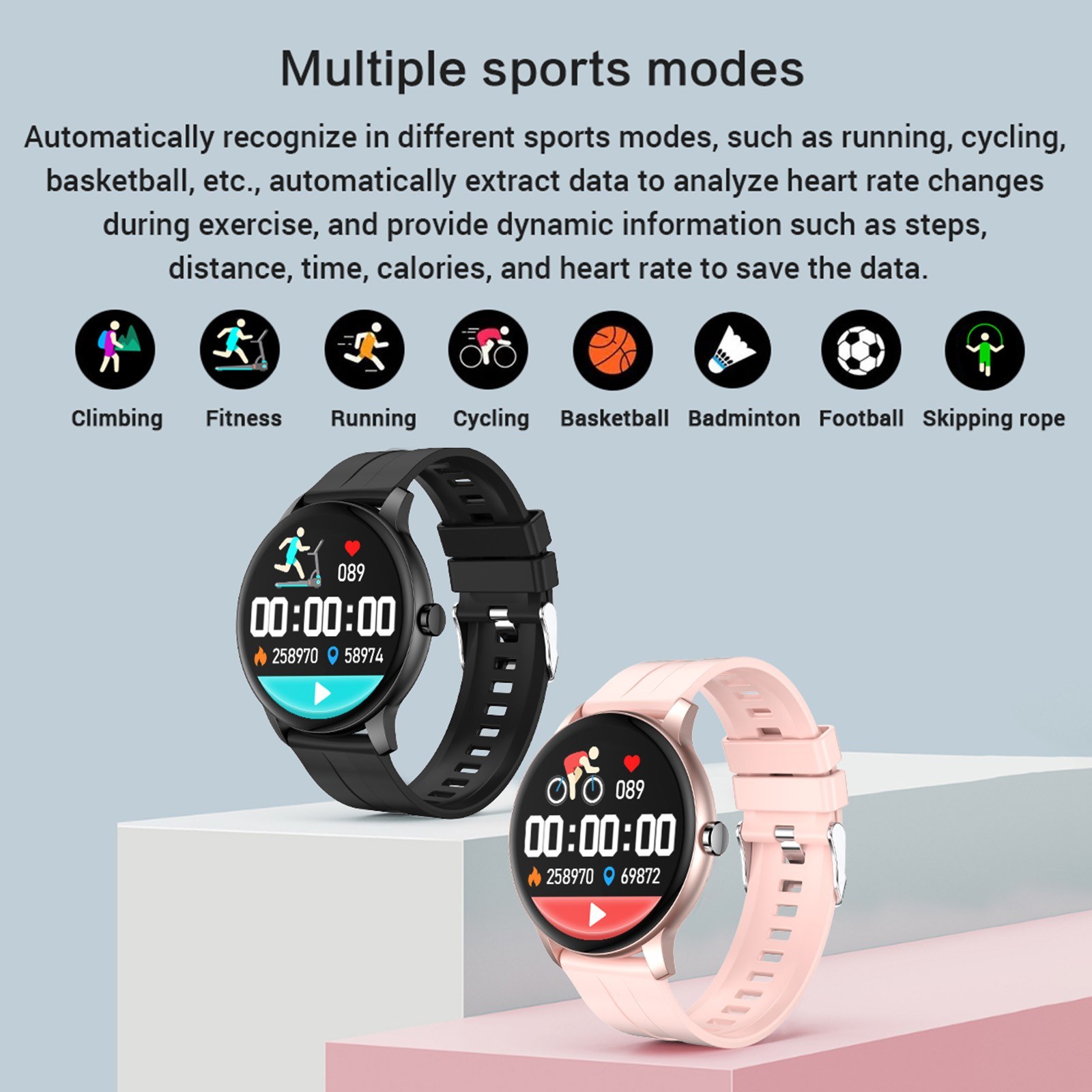 Z2 mart ports Watch 1.3'' Full-touch LCD creen 10mm Ultra-thin Body BT Dial-up Call Health Monitoring Multiple ports Mode Custom Dial Compatible with Android iOS. 