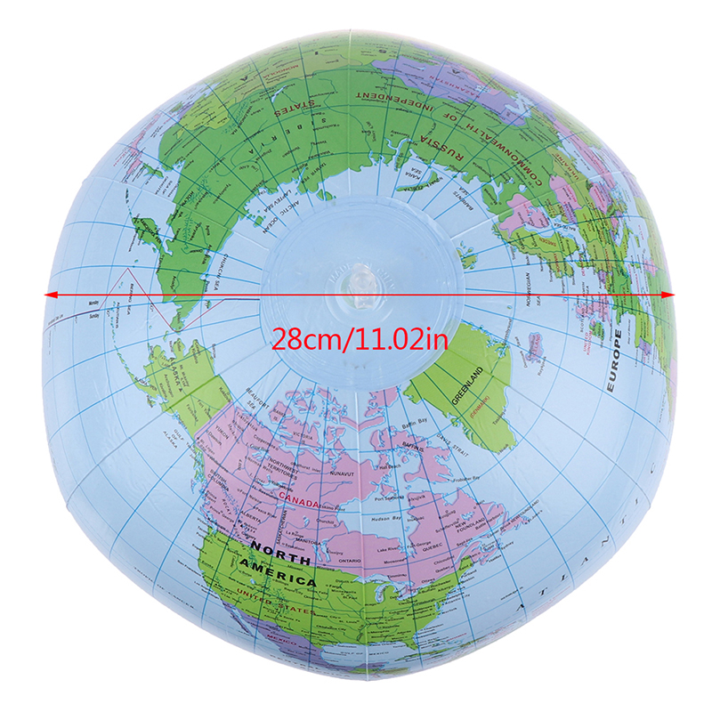 38cm Inflatable Globe World Earth Ocean Map Ball Geography Learning Beach Ball. 
