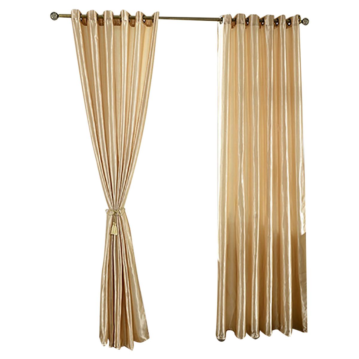 100x250cm Punching Solid Color Soft Window Blackout Curtain Bedroom Draperies