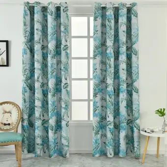 Uebfashion Blackout Curtains Tropical Print Living Room Bedroom