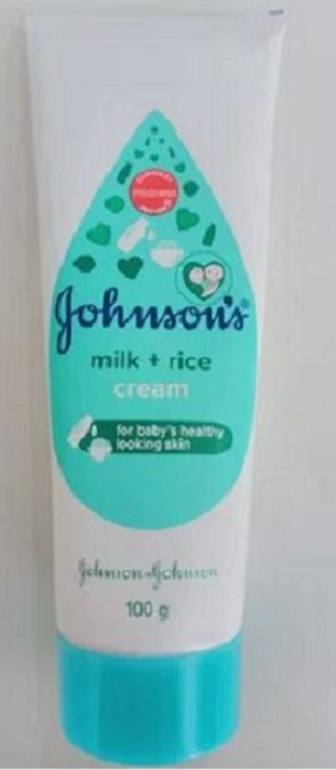 Johnson's Baby Milk Plus Rice Cream - 50gm (for baby's healthy looking skin). 