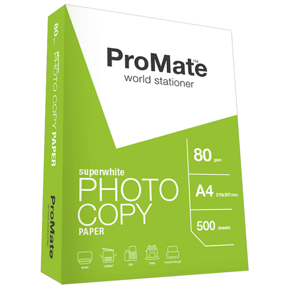 Paper　Sheets　80GSM　A4　500　Pack　ProMate　Photocopy