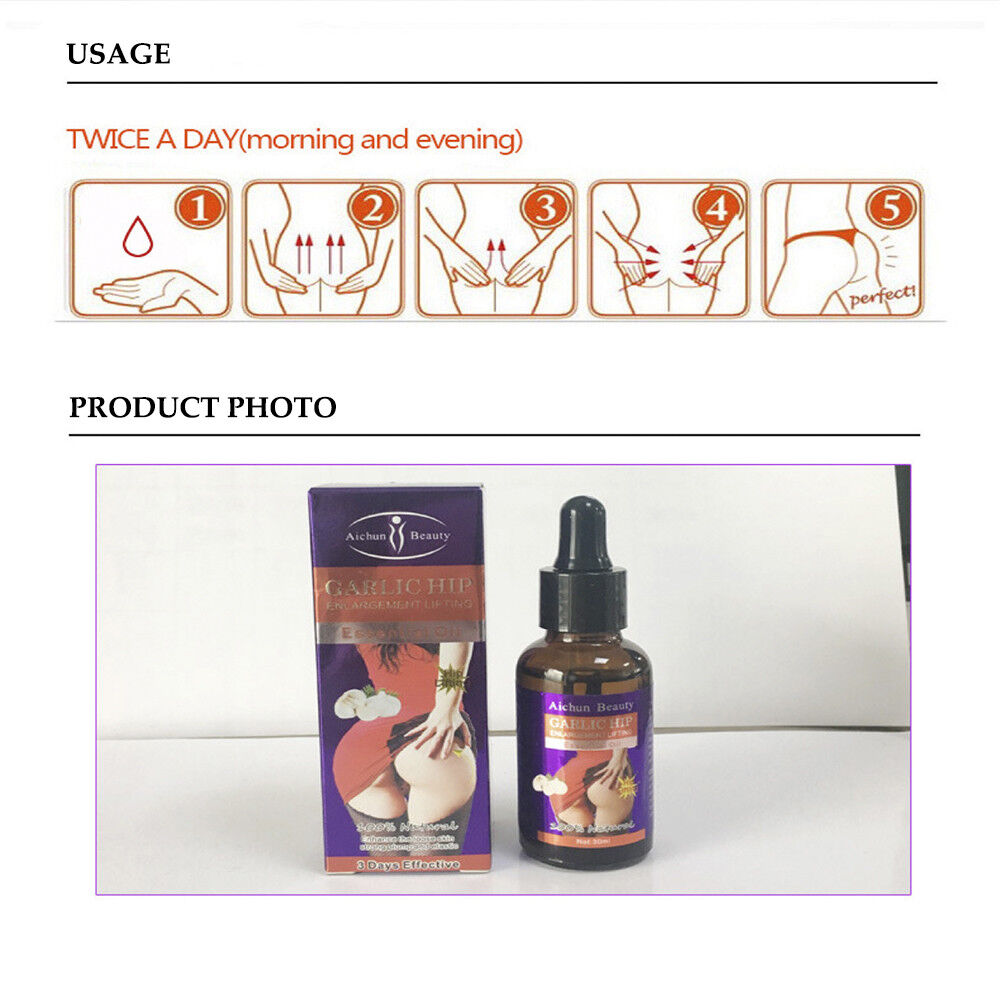 18+ Aichun Beauty Natural Garlic Hip Butt Oil Sexy Tightening Big Ass Fast Enhance Enlargement / Firming Lifting Essential Massage Oil 30 ML hb 8. 