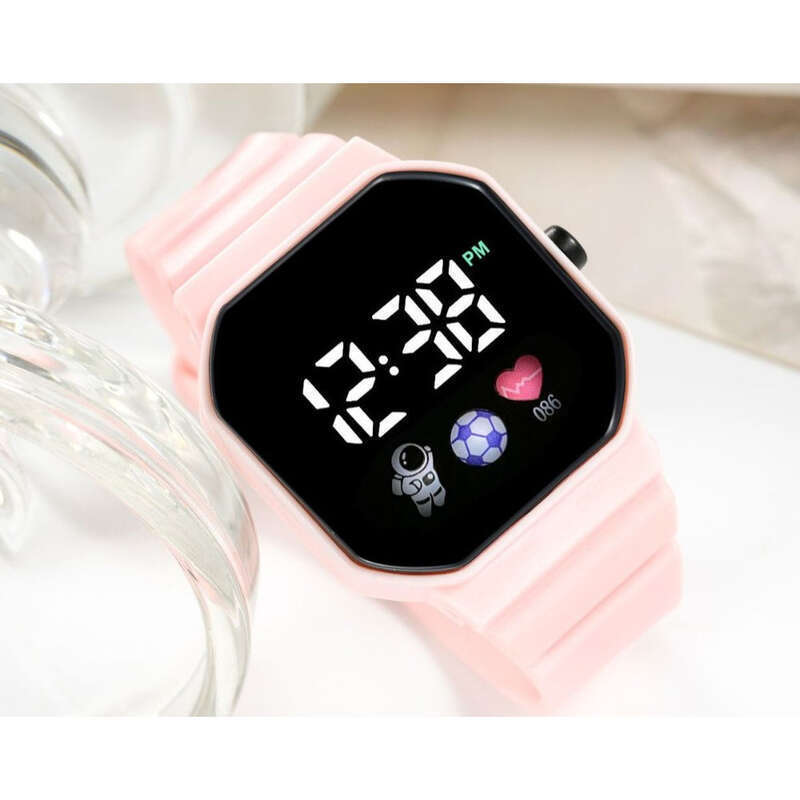 LED Large Screen Sports Fashionable And Simple Square Astronaut Watch, High-value Student Electronic Watch_voghion.com