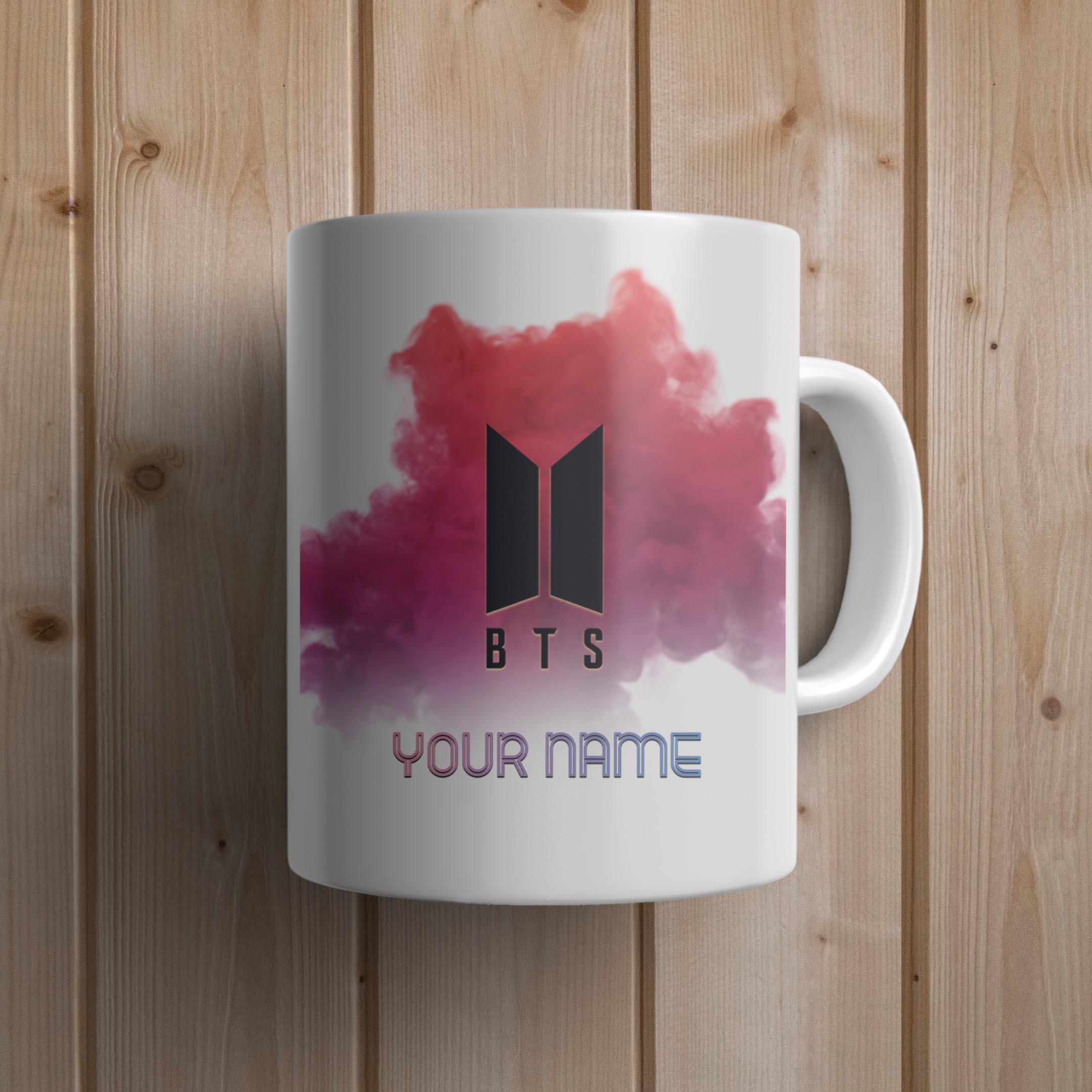 Customized BTS Mug Sublimation Print Birthday Christmas Gift. 