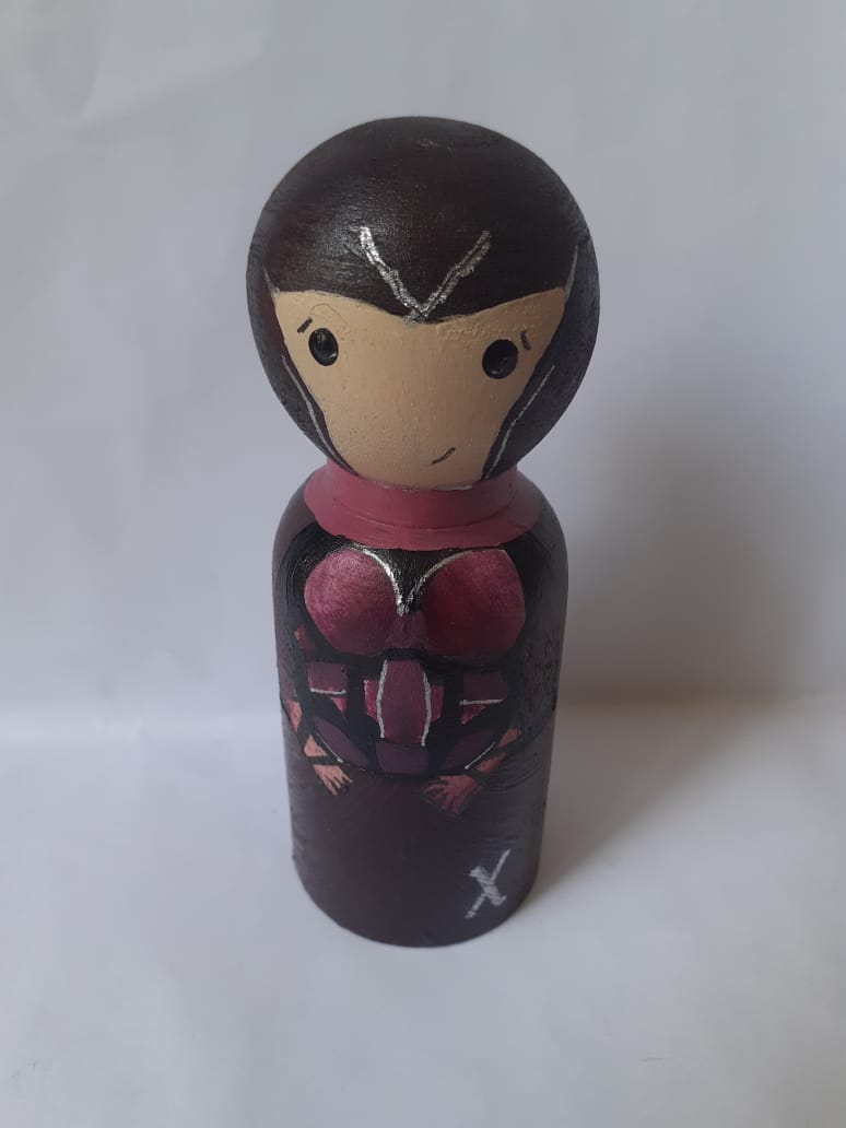 Handmade Peg Dolls Magneto Wonder Women