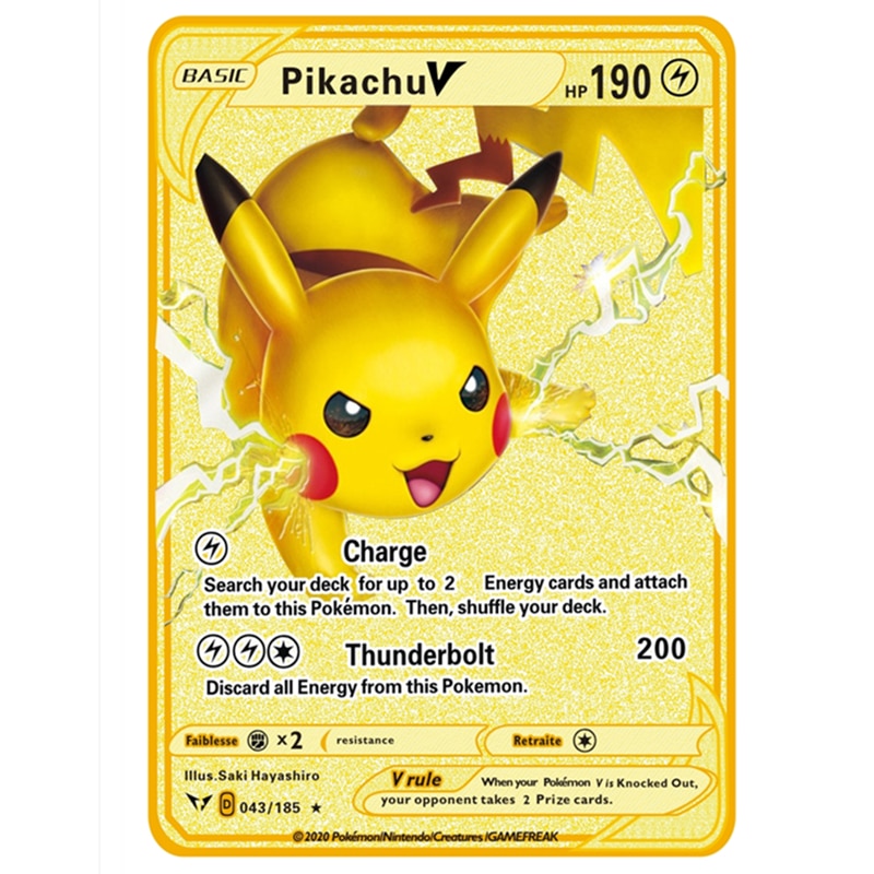 【Serendipity party】Newest Pokemon Charizard Vmax V GX EX Shiny Gold Metal Card Game Tag Fighting Ordering Series Child Gift. 
