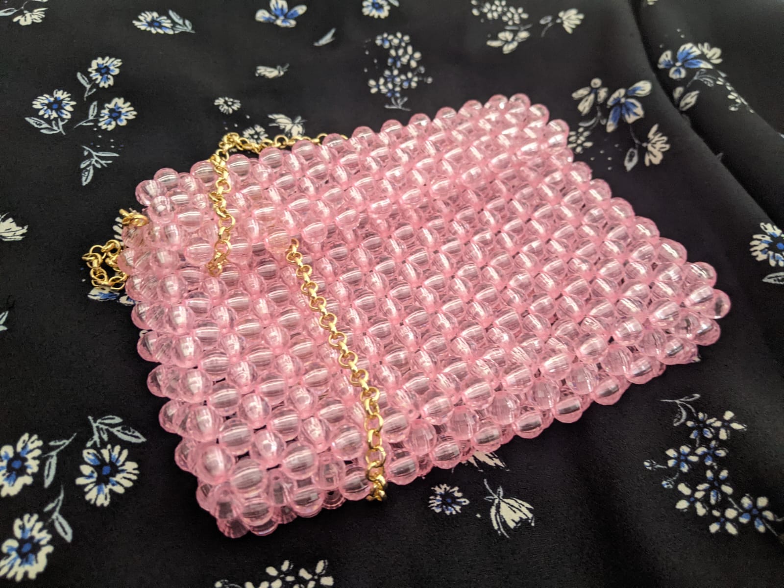 Crystal bead bag, Bead shoulder bag, Women Bead bag, Bead Bag, Pink Bead bag, Women handbags, Bead Bag Vintage, Love gift. 
