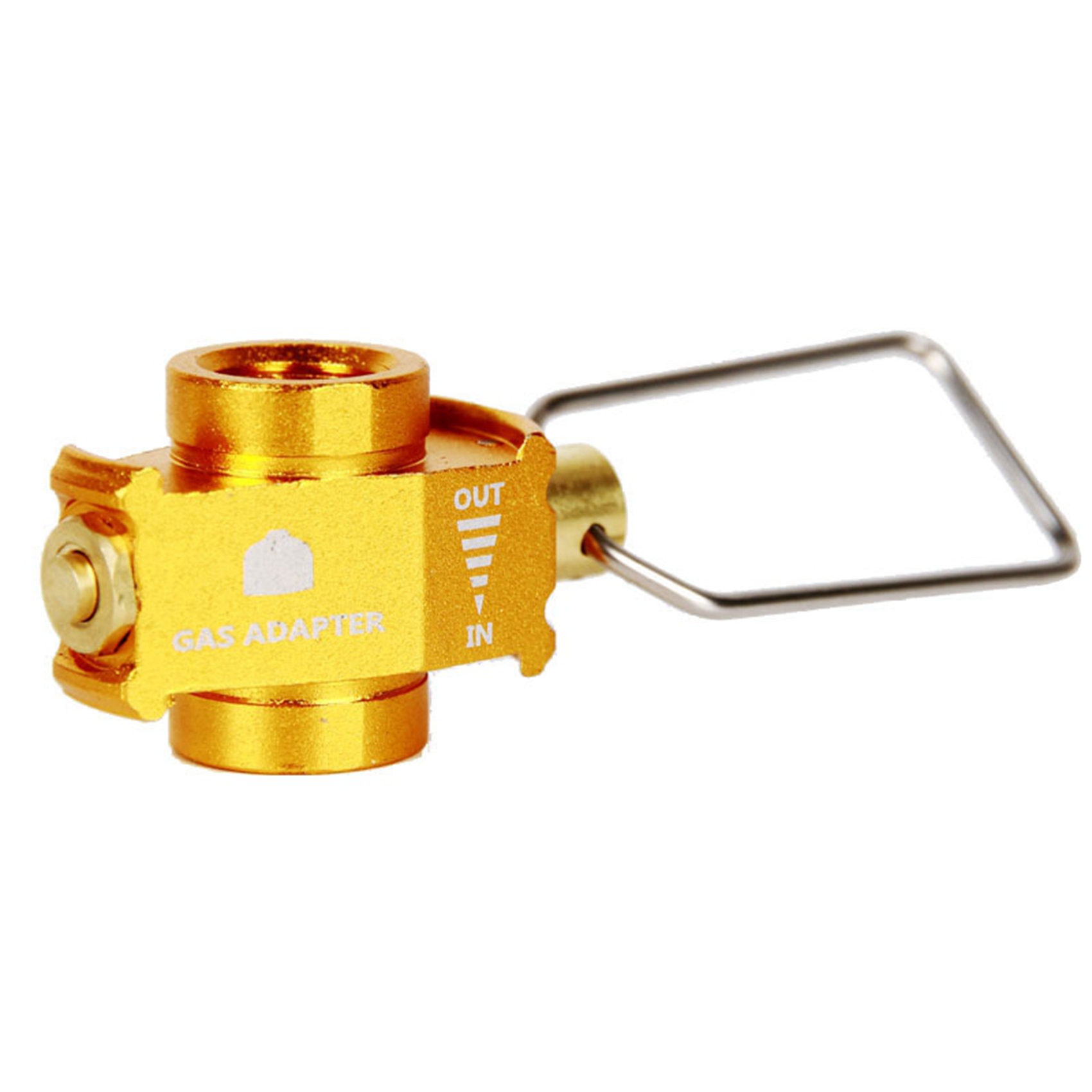 3X Camping Gas Saver Plus Gas Converter Shifter Refill Flat Tank Conversion Adapter Camping Gas Adapter Valve,Golden. 