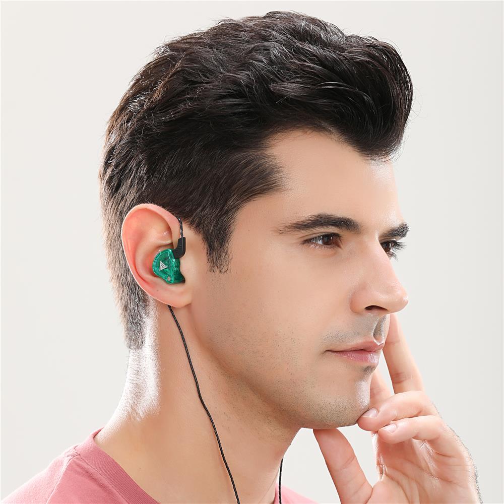 QKZ AK6 3.5mm wired Copper Driver HiFi Sport Headphones In Ear Earphone For Running With Microphone Headset music Earbuds. 
