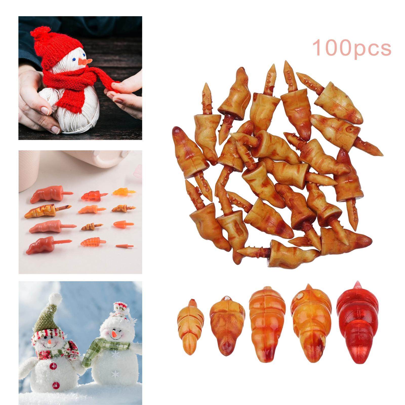 Snowman Noses Multi Sizes Cartoon Carrot Noses Handmade Toys Assorted Safety Noses for 150PCS