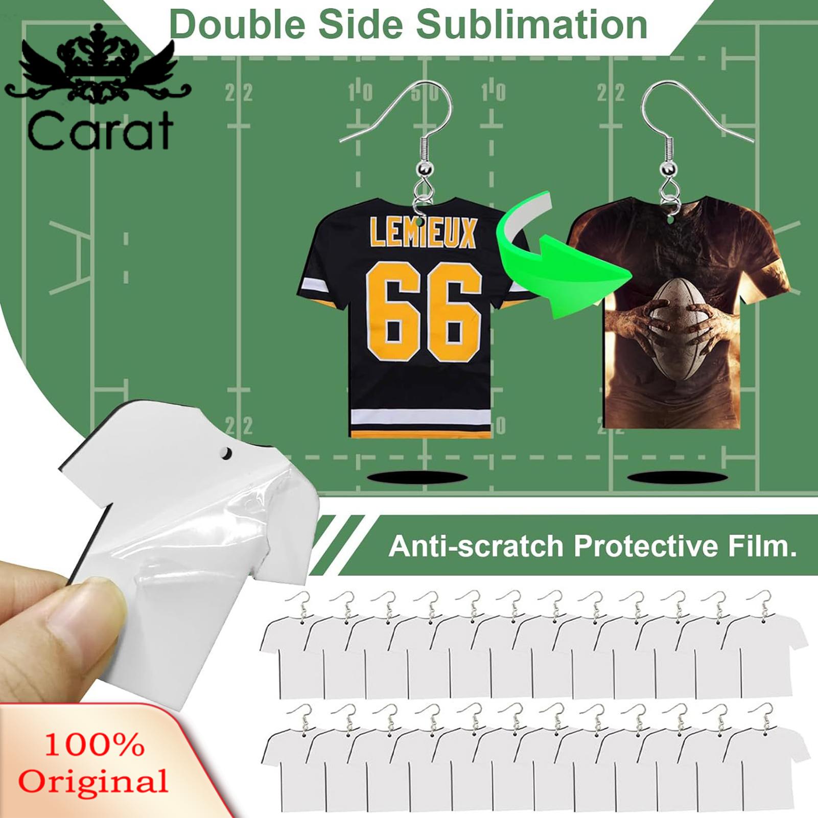 Carat Diy Sublimation Ear Hooks Football Shirt Design Sublimation Earrings Double Sided Heat Transfer Hooks Diy Southeast Asian Style Earrings. 