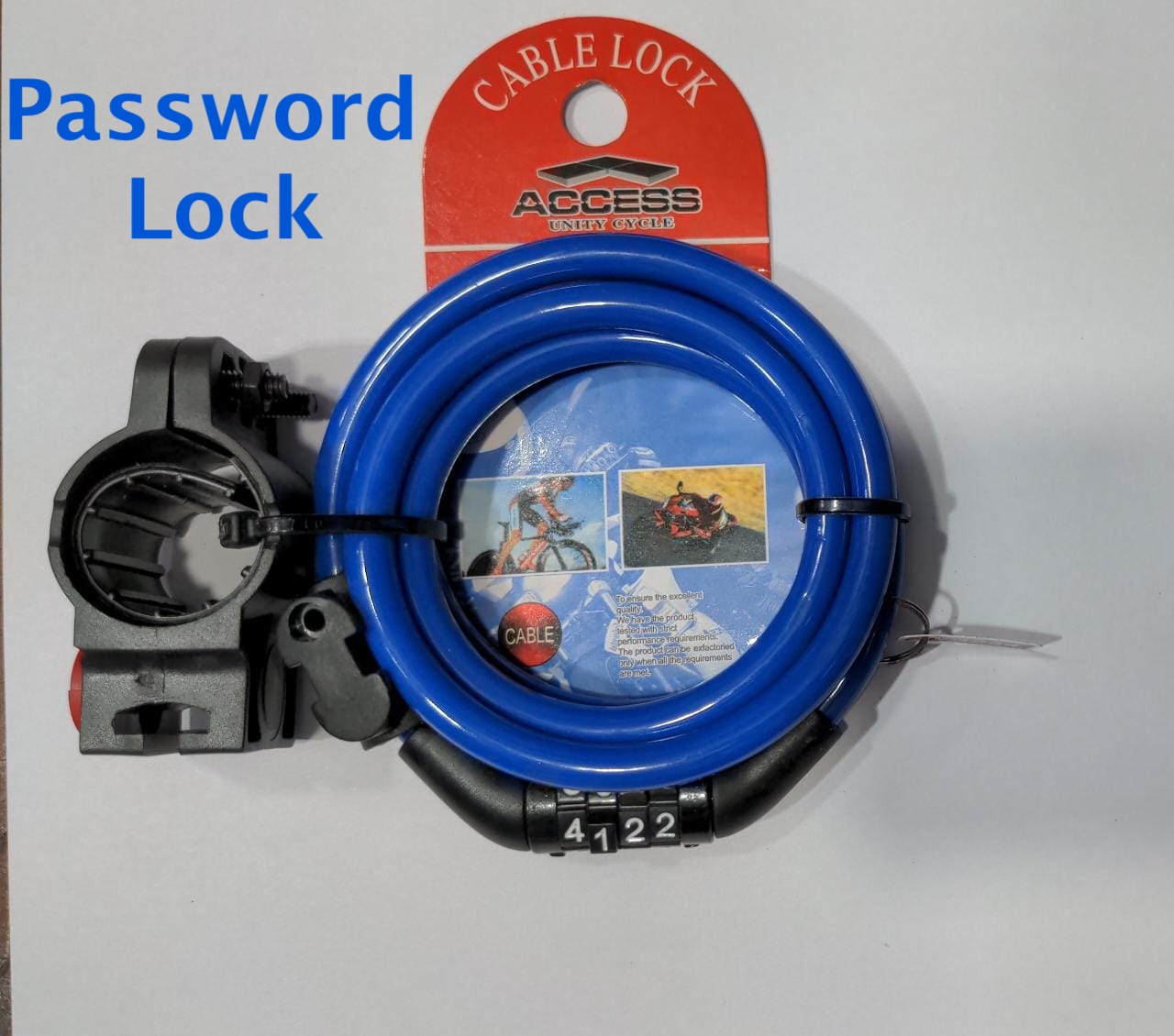 Bicycle Lock wire/ Bike Safety Cable lock / password lock 8mm thickness 1000mm length. 