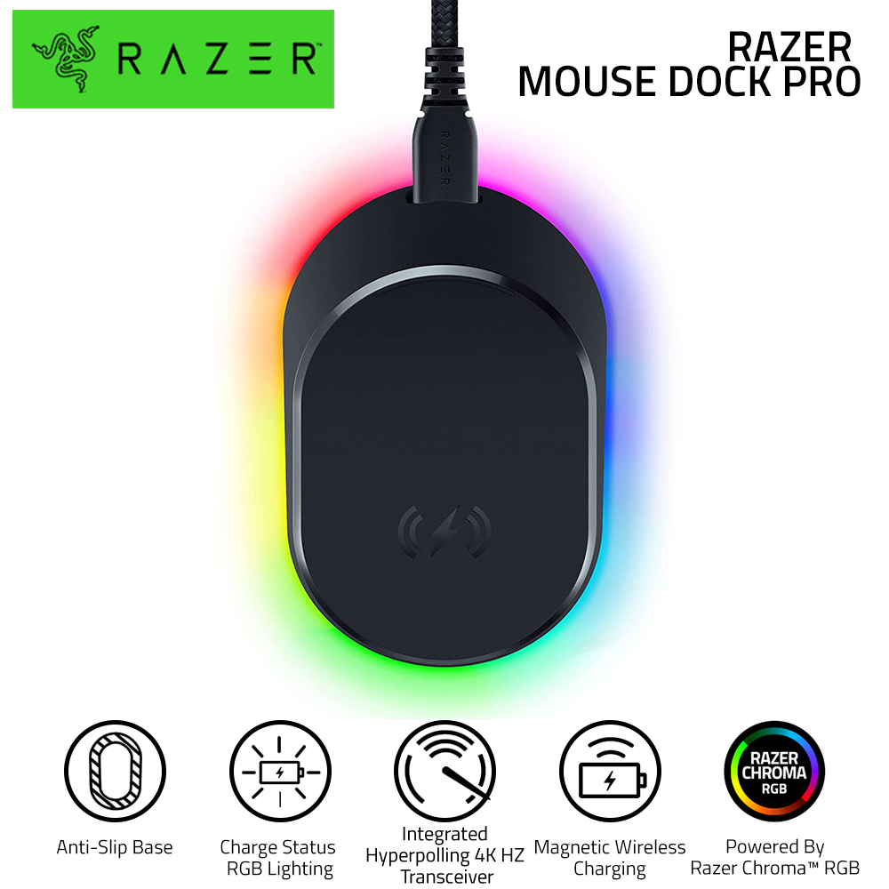 Razer Mouse Dock Pro Wir-eless Ch-arging Puck Bundle - FRML Packaging