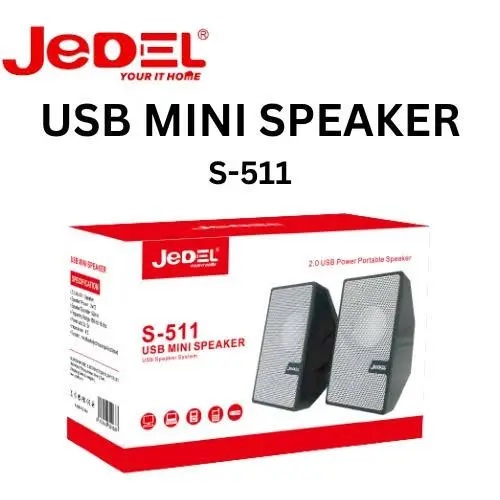 Jedel High Quality 2.0 USB Mini Speaker For PC and Laptops (S-511)