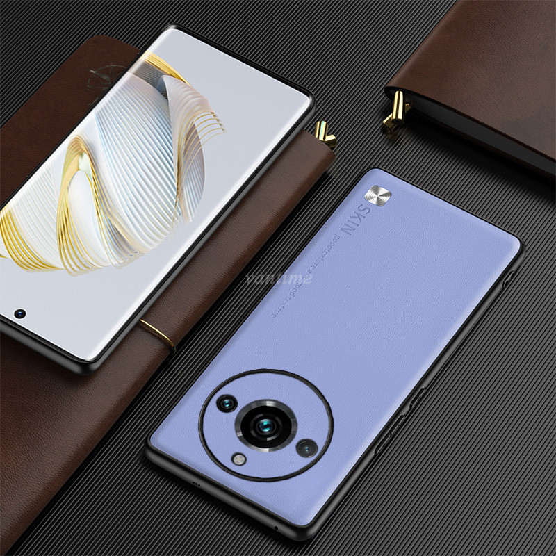 Vantime for Realme 11 Pro / 11 Pro+ Plus 5G Case Synthetic Leather Slim Matte Cover. 