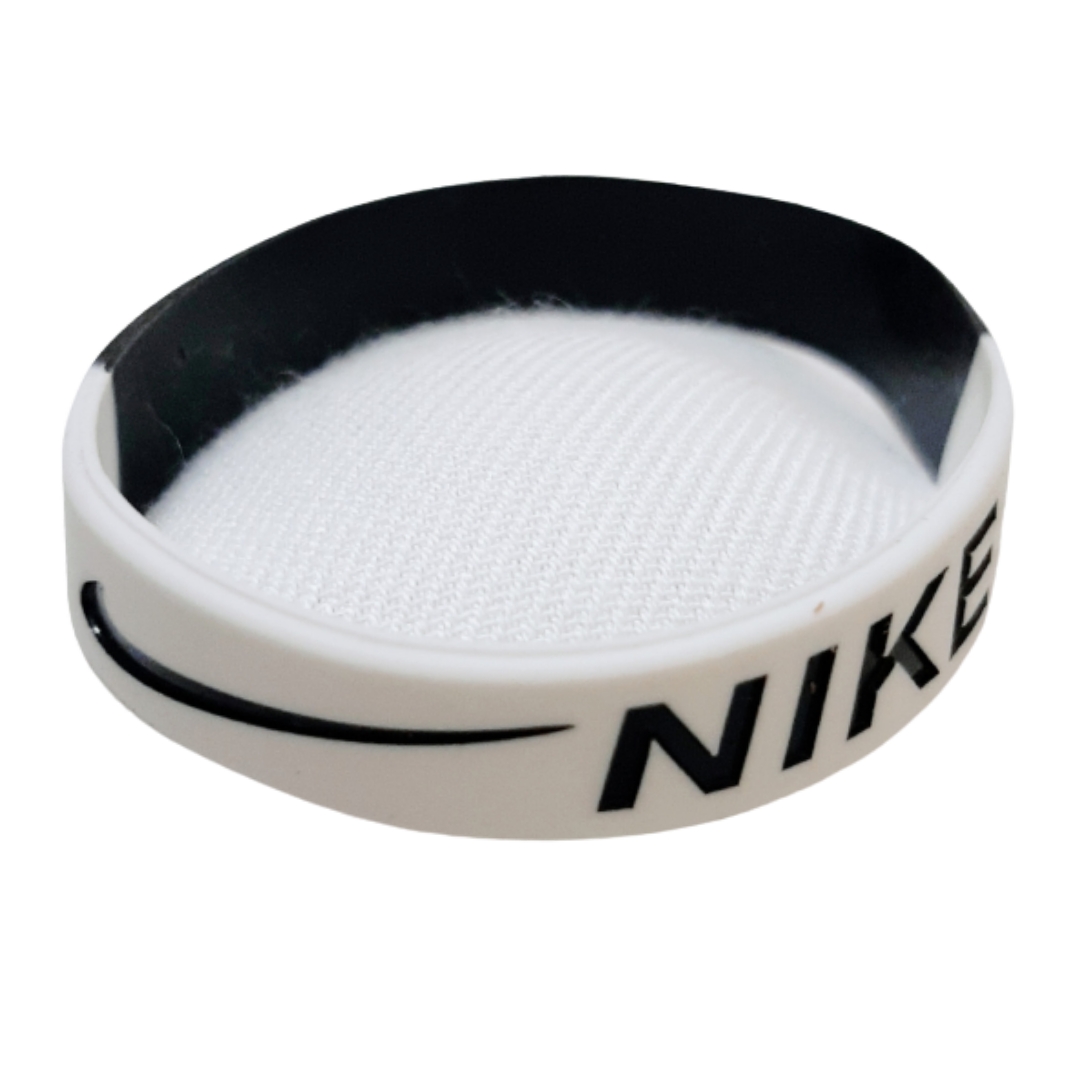 Black & White Mix Color Free Size Stretchable Silicone Wristband Bracelet For Men Events Party Sports & Daily Wear. 