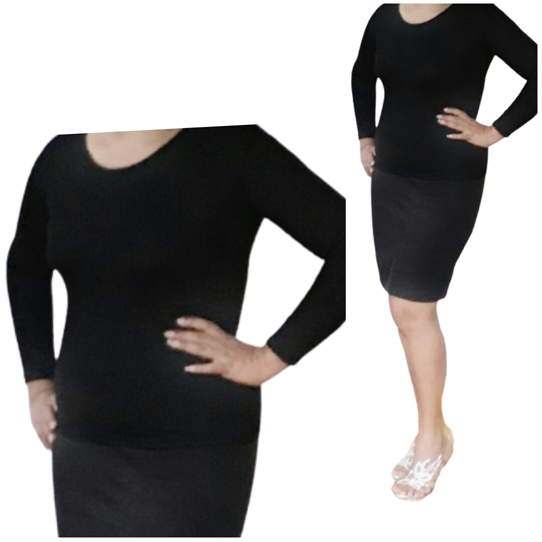 Ladies long sleeve tshirt (Black color). 