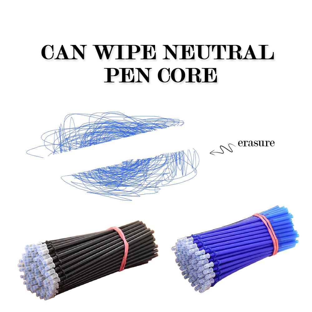 0.5mm Erasable Gel Ink Pen Refill School Office Full Needle Erasable Gel Ink Pen Replacement Blue 100Pcs. 