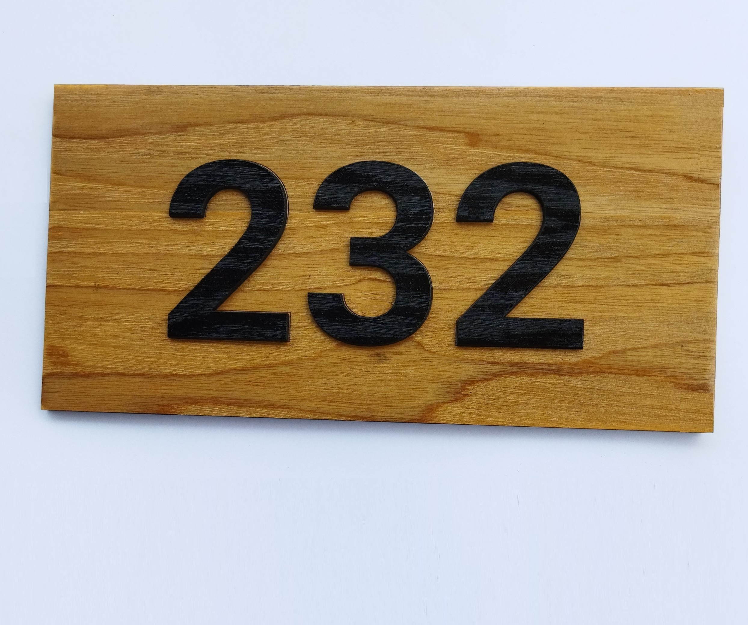 Wooden House Number plate/ Door Number/ Sign for house or office. 