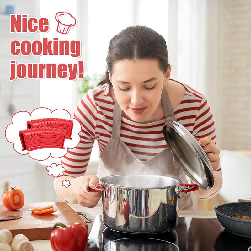 美品 6 Piece Pot Handle Sleeve Holder Cover Silicone Heat www.fatihkocak.de