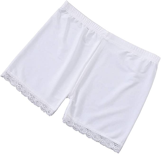 Girl Short High Waist Pure Cotton Panty Underwear White Color 2PCS in 1pack