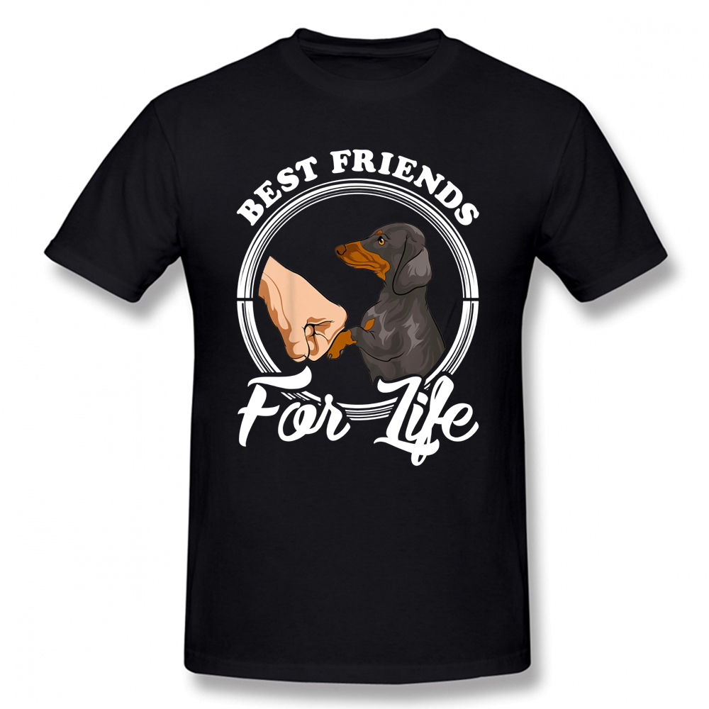 Funny Best Friend Dachshund Dog T Shirts Graphic Streetwear Short Sleeve Birthday Gifts Summer Style T-shirt Mens. 