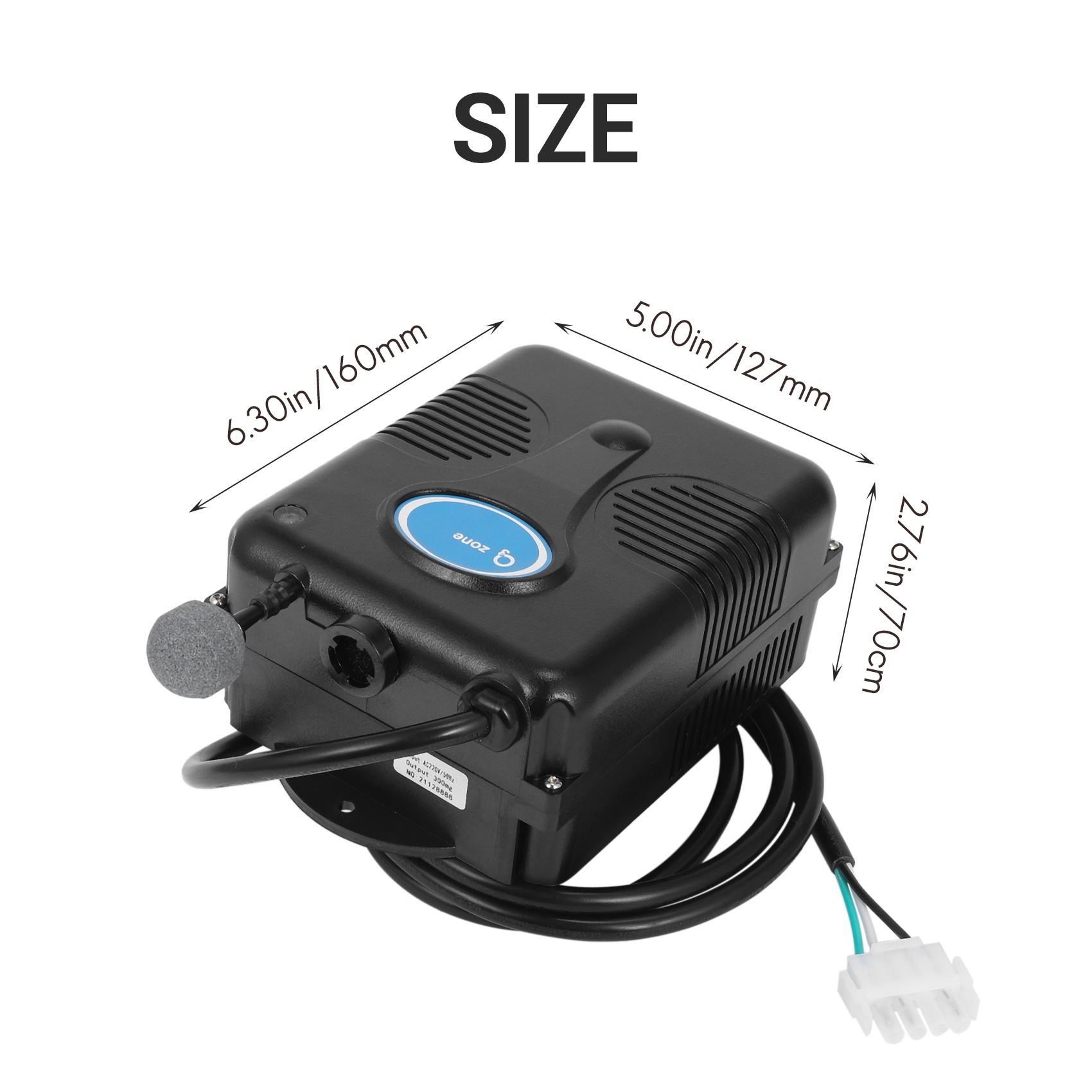 220V 300Mg/H Ozone Generator Bathtub Shower SPA Swimming Pool Ozonizer Tub Pool Water Purifier Replacement Device Kit Valve Hose. 
