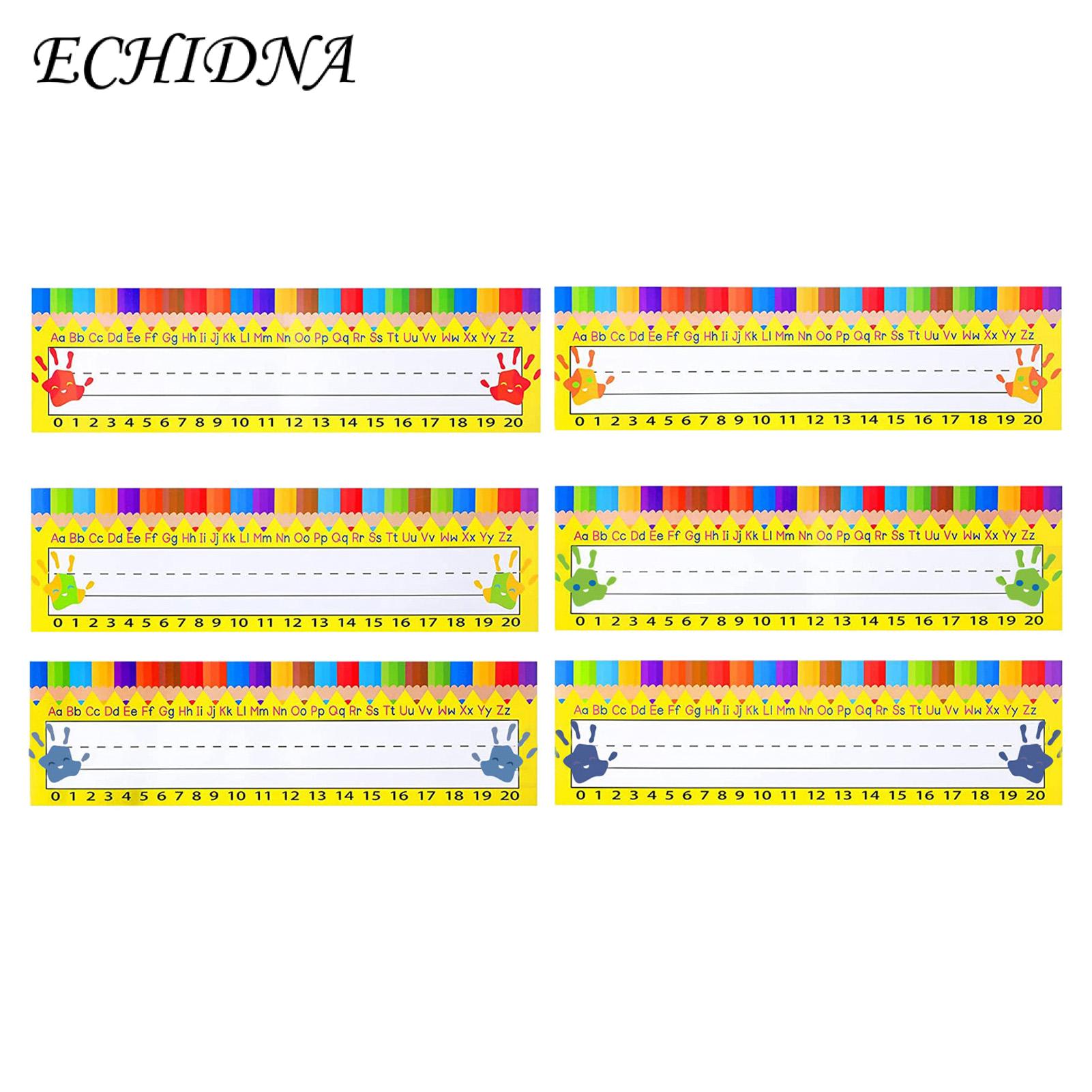 ECHIDNA Desk Name Tags Paper Material Manuscript Student Name Plate Sticker. 