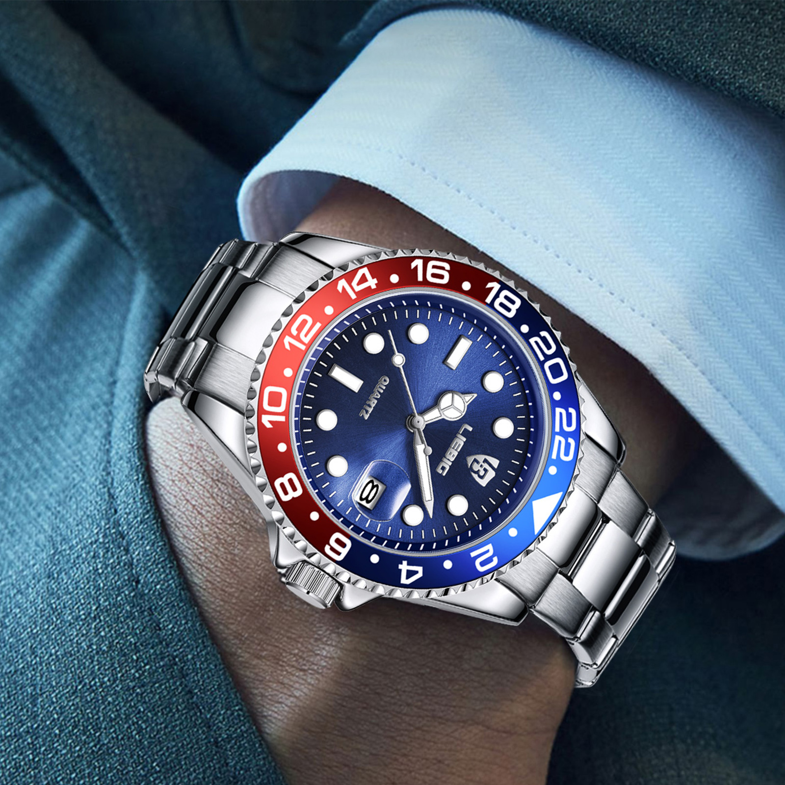 SKMEI X LIEBIG 【Buy 1 Get 3】Quartz Movement 30M Waterproof Pointer Luminous Fashion Casual Business Men's Watch L1098. 