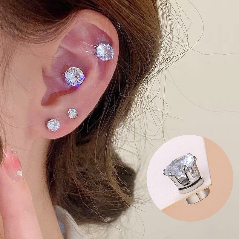 1PC Magnetic Earrings Magnet Ear Clips Men Women Stud Earring