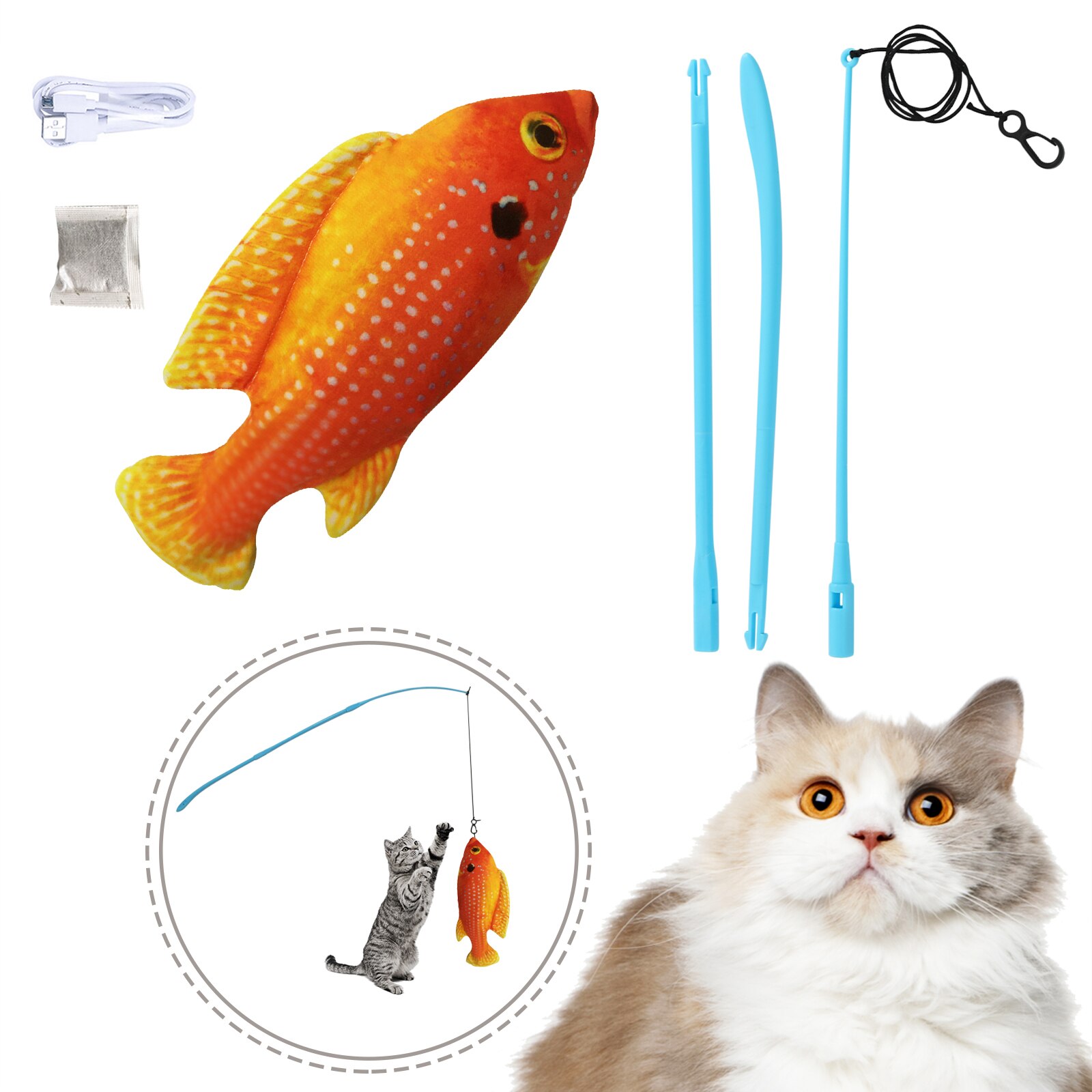 tiny fish cat toy