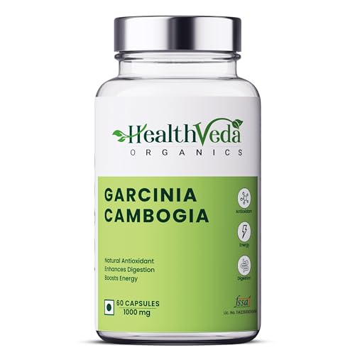 Health Veda Organics Plant Based Garcinia Cambogia Supplement 1000 mg | 60 Veg Capsules | Improves Digestion | For Both Men & Women(FROM INDIA)NUSS