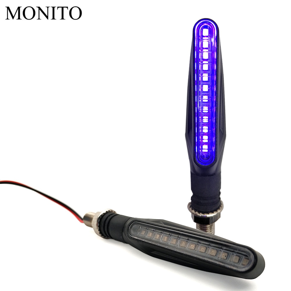 【1 Pair Purple】 Motorcycle Signals LED Lights Flowing Flashers For YAMAHA YZF R1 2005 2006 2007 2008 2009 2010 2011 2012